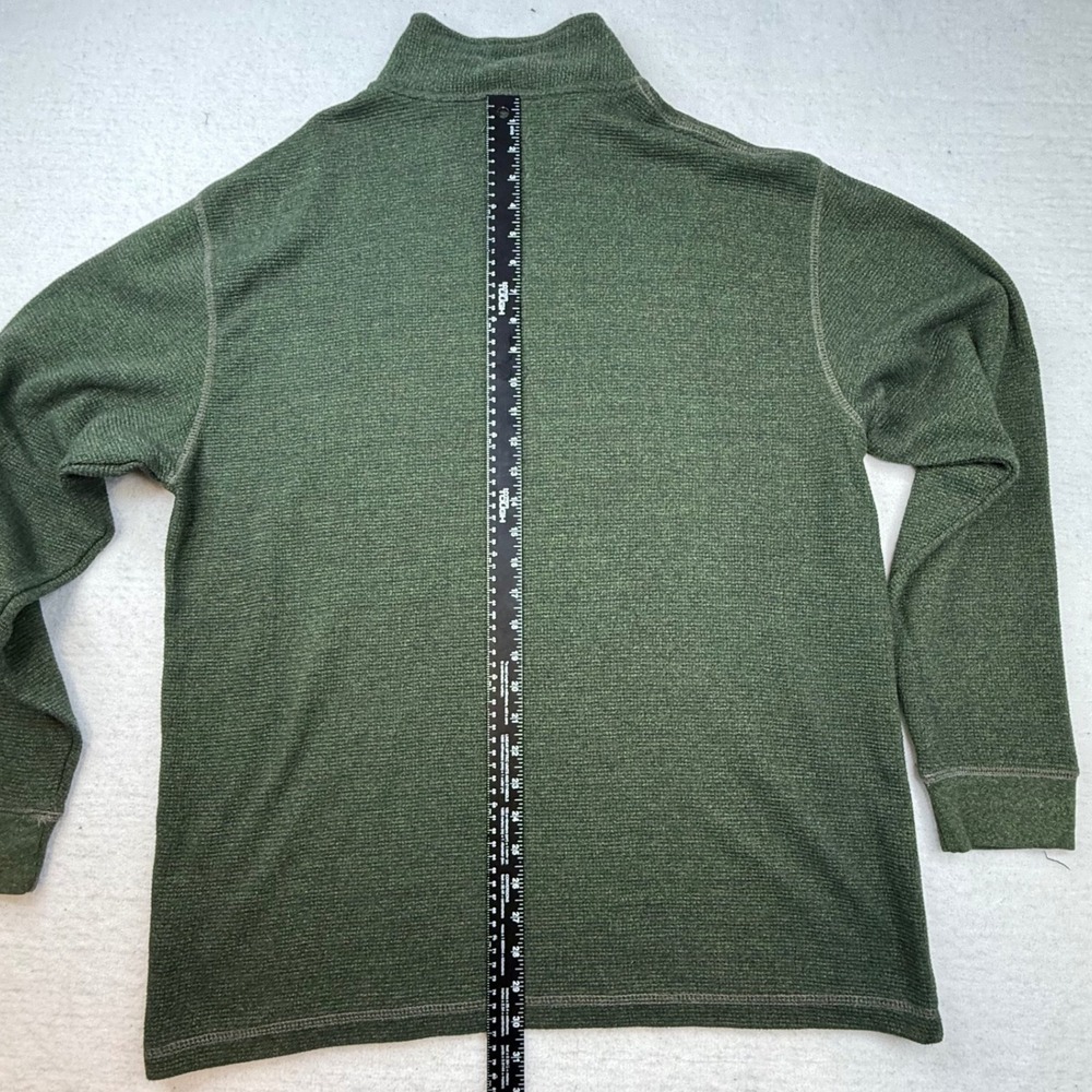 Red Head Brand Co Mens Khaki Green Textured‎ Quarter Zip Pullover Sweater XL - Picture 4 of 8